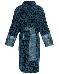 Versace - Morgenmantel mit Logo-Muster - Lyst