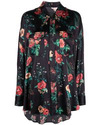 R13 - Floral-print Silk Shirt - Lyst