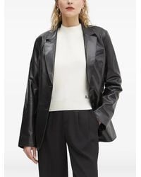 Stand Studio - Blazer Cintré En Cuir - Lyst