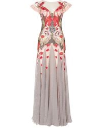Temperley London - Remi Embroidered Ruffle-Trimmed Maxi Dress - Lyst