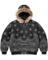Supreme - Bandana-Jacquard Denim Jacket - Lyst