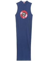 KENZO - Sounds Graphic-Print Sleeveless Maxi Dress - Lyst