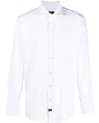 Fay - Spread-collar Long-sleeved Shirt - Lyst