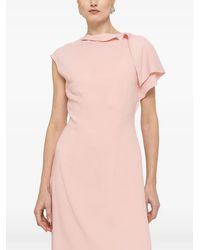 Nissa - A-Line Ruffle Midi Dress - Lyst