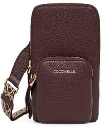 Coccinelle - Mini Pixie Pebbled Leather Phone Bag - Lyst