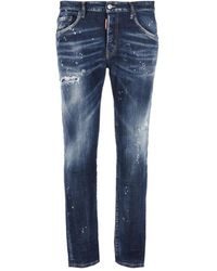DSquared² - Skinny Jeans Met Gerafeld Effect - Lyst