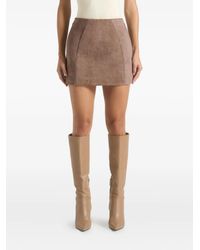 Manière De Voir - Cleo A-Line Suede Mini Skirt - Lyst