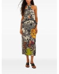 FARM Rio - Graphic-Print Embroidered Dress - Lyst