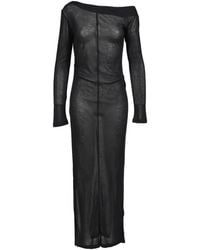 BOHEMSEO - Off-Shoulder Sheer Maxi Dress - Lyst