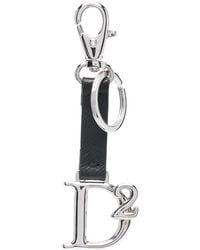 DSquared² - Logo-Plaque Leather Keyring - Lyst