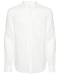 Zegna - Band-collar Linen Shirt - Lyst