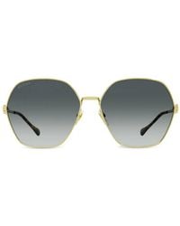 Gucci - Horsebit Geometric-Frame Sunglasses - Lyst