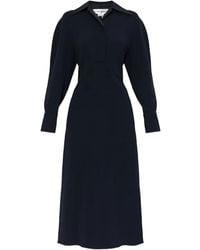 Victoria Beckham - Collared Long-Sleeve Dress - Lyst