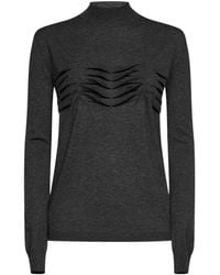 Jil Sander - Pull Plissé À Col Montant - Lyst