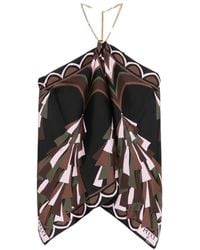 PUCCI - Baiadera-Print Chain-Link Halter Top - Lyst