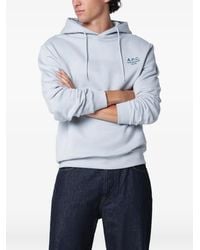 A.P.C. - Logo-Print Cotton Hoodie - Lyst