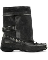 OPEN YY - Floral-Stud Ballet Biker Boots - Lyst