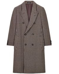 Emporio Armani - Wool Double-Breasted Coat - Lyst