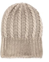 Avant Toi - Cable-Knit Ribbed Beanie Hat - Lyst