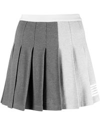 Thom Browne - Two-tone Pleated Skirt - Lyst