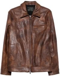 Dondup - Distressed Leather Jacket - Lyst