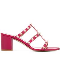 Valentino Sandales Rockstud Garavani - Rose