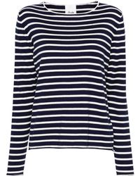 Allude - Striped Fine-knit Jumper - Lyst