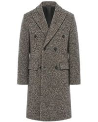 Paolo Pecora - Double-Breasted Wool Coat - Lyst