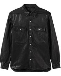Rick Owens - Flap-Pocket Leather Jacket - Lyst