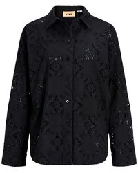 JJXX - Freya Broderie-Anglaise Long-Sleeve Shirt - Lyst