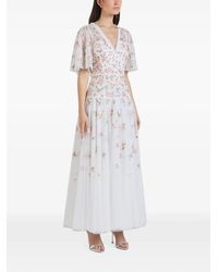 Needle & Thread - Mayflower Ditsy Floral-Embroidered Maxi Dress - Lyst