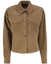 Max Mara - Corduroy Chest-Pocket Jacket - Lyst