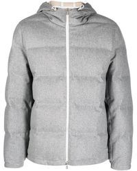 Brunello Cucinelli - Padded Hooded Down Jacket - Lyst