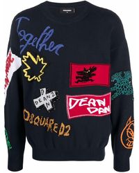 DSquared² - Sweatshirt mit Logo-Patch - Lyst
