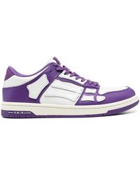 Amiri - Skel Panelled Leather Low-top Trainers - Lyst