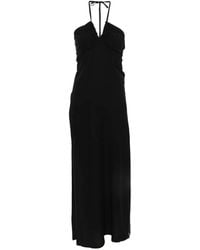 MOUTAKI - Halter-Neck Ruched Maxi Dress - Lyst