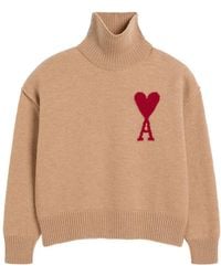 Ami Paris - Ami De Coeur Wool Jumper - Lyst