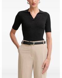 Fracomina - Ribbed-Knit Short-Sleeve Top - Lyst