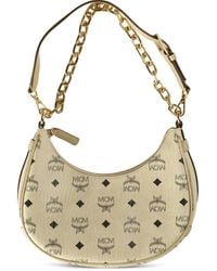 MCM - Borsa A Spalla Aren Crescent Con Monogramma - Lyst