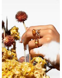 CLARA CHEHAB - Half Moon Sapphire And Diamond Ring - Lyst