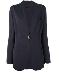 Giorgio Armani Blazer mit langem Schnitt - Blau