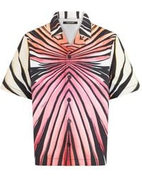 Roberto Cavalli - Ray Of Paradise-Print Short-Sleeve Shirt - Lyst