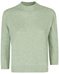 Roberto Collina - Maglia Lupetto Ribbed-Trim Mock-Neck Jumper - Lyst