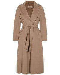 Max Mara - Belted Notch-Lapels Coat - Lyst