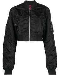 Alpha Industries - Cropped Bomber Jacket - Lyst