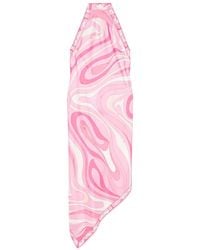 Emilio Pucci - Marmo Asymmetric Silk Maxi Dress - Lyst