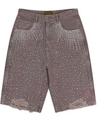 BIRTH OF ROYAL CHILD - Rhinestone-Embellished Frayed Shorts - Lyst