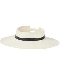 Brunello Cucinelli - Hemp Visor With Precious Band - Lyst