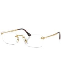 Persol - Rimless Rectangle-Frame Glasses - Lyst
