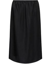 MM6 by Maison Margiela - Satin Midi Skirt - Lyst